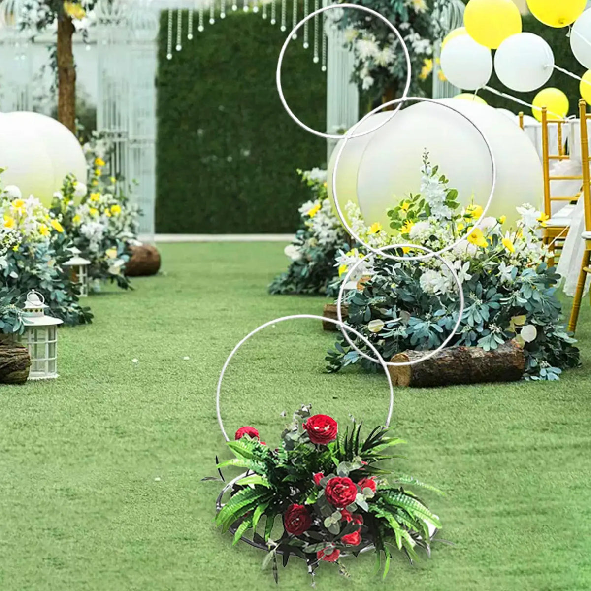 Wedding Arch Stand Backdrop Stand Flower Arch Frame for Baby Shower Anniversary Stage Display Ceremony (Flower Not Included) Quake White