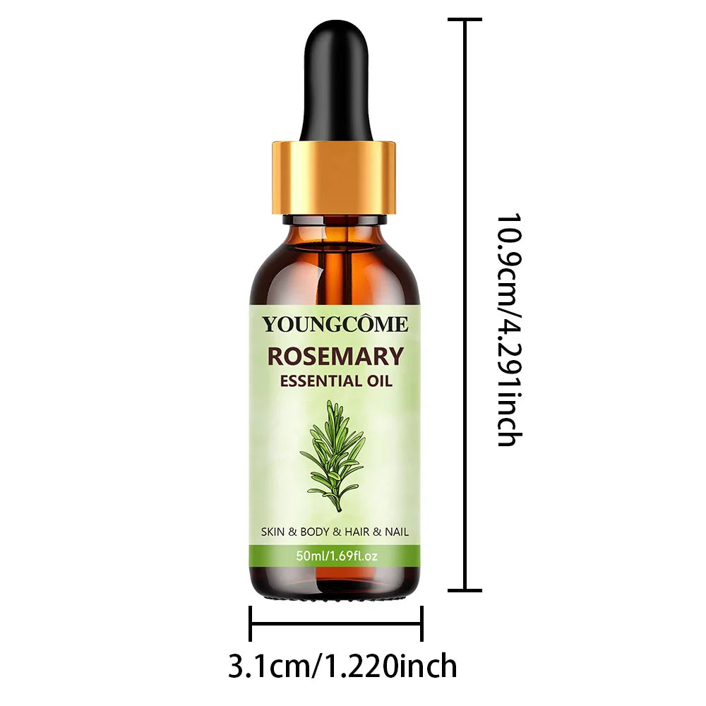 Natural rosemary essential oil,Repairs DamagedHair Improves Hair Quality Moisturizes Hair Care oil suitable fo hair,body,massage Quake 50ML
