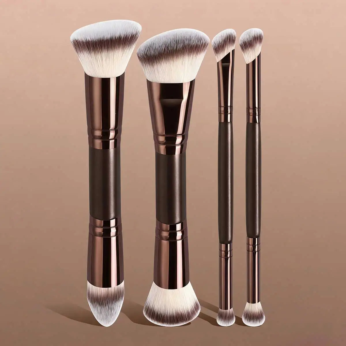 4/5/6/10/18pcs Professional Makeup Brush Set, Portable Travel Makeup Brushes, Dual-Ended Multifunctional Makeup Tools Set Quake 4pcs Makeup Brush