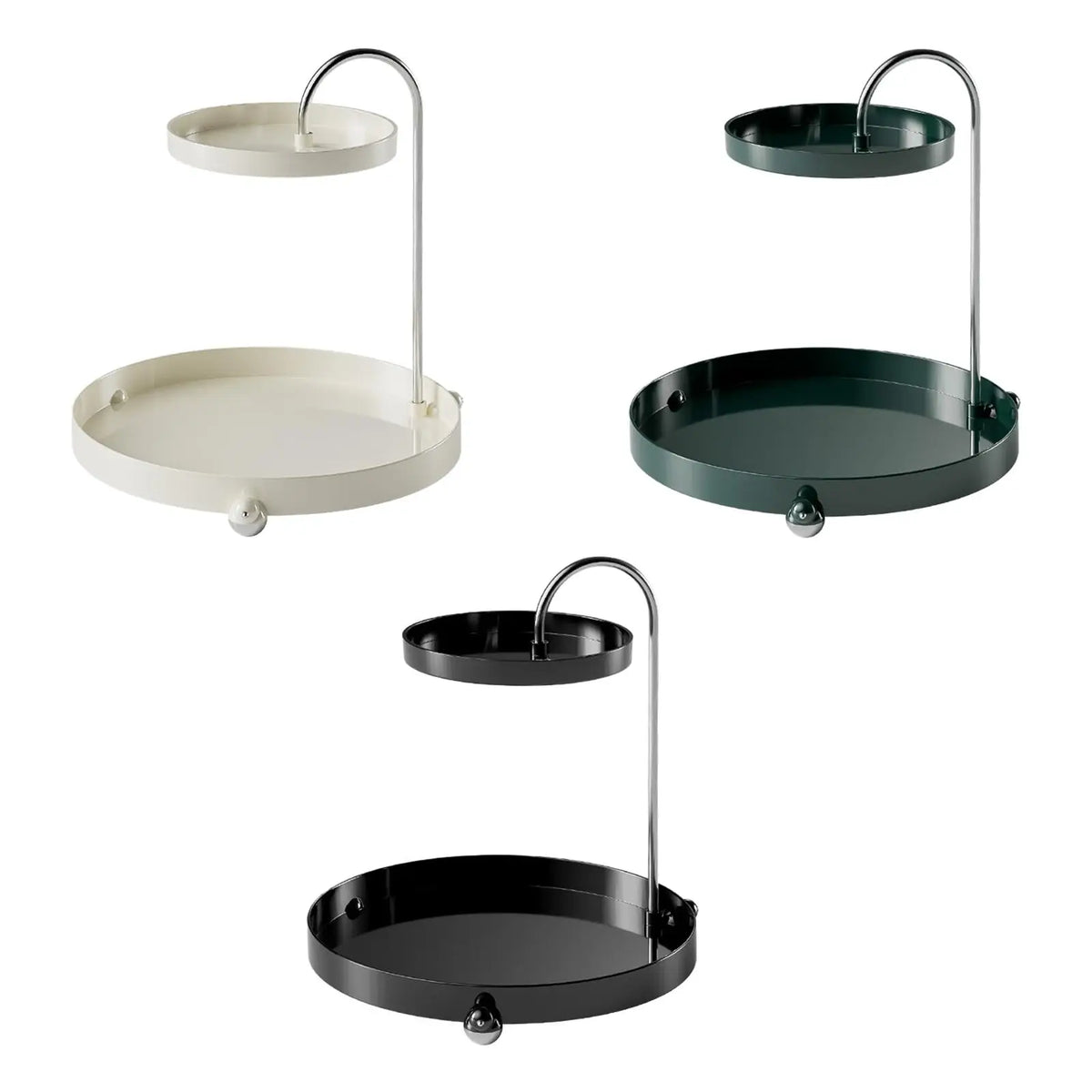 2 Tier Storage Rack, Bathroom Tray Holder, Rotatable Pantry Organization for Bedroom, Shower Dresser Bathroom Quake