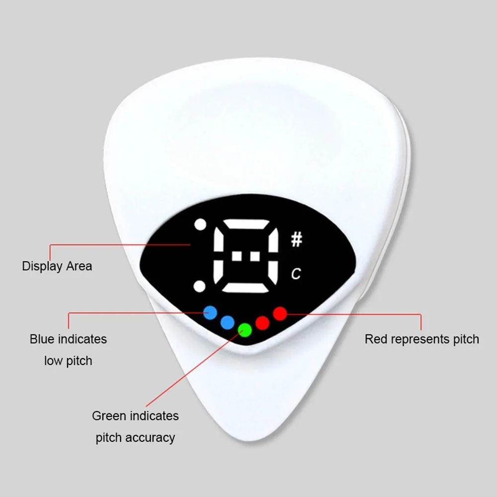 2-in-1 Guitar Picks Tuner Tunning For Acoustic Electric Guitar Bass Mandolin Muscial Instrument Accessories Guitar Tuner Quake