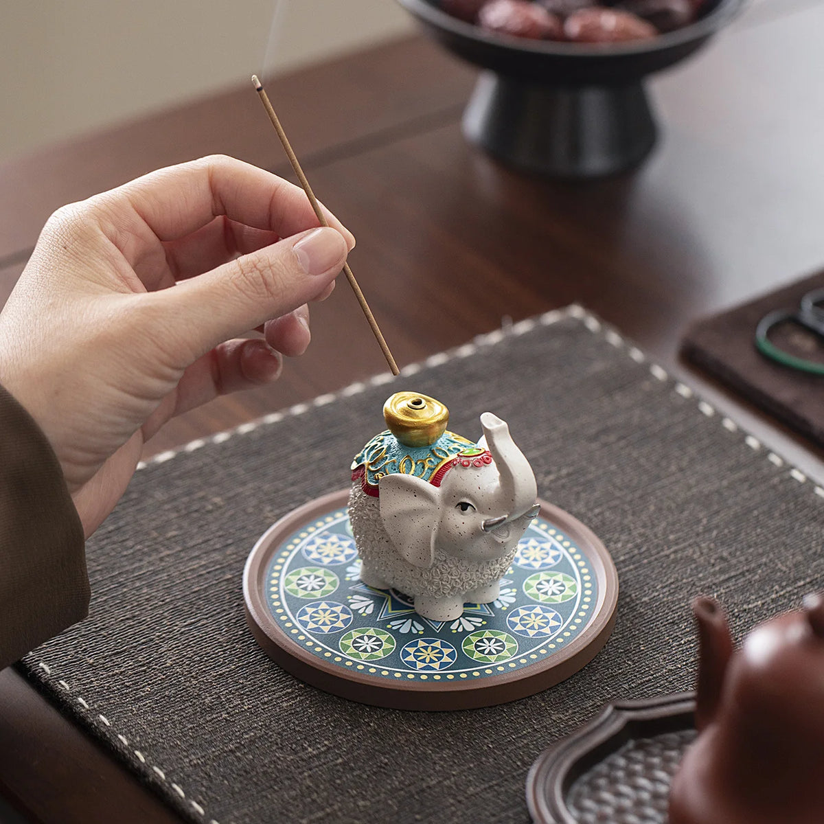 Auspicious Incense Holder Ornament for Home Indoor Incense Tea Table Tea Ceremony Incense Chinese Tea Table Aromatherapy Quake