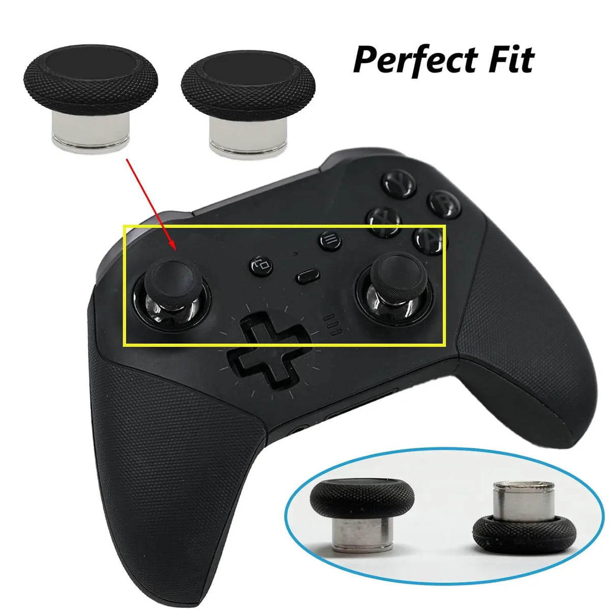 2x Low Sticks Thumbstick Replacement for Xbox Elite Wireless Controller Series Gen 2 1797 Standard Height Sticks Quake