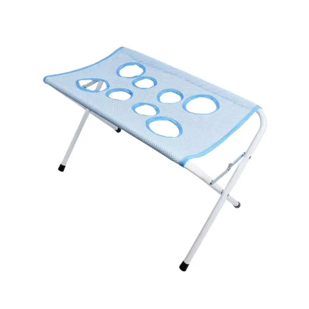 Foldable Pet Grooming Hammock Stand Portable Dog Grooming Table for Nail Trimming Ear Cleaning Small Dogs Home Pet Care Quake blue