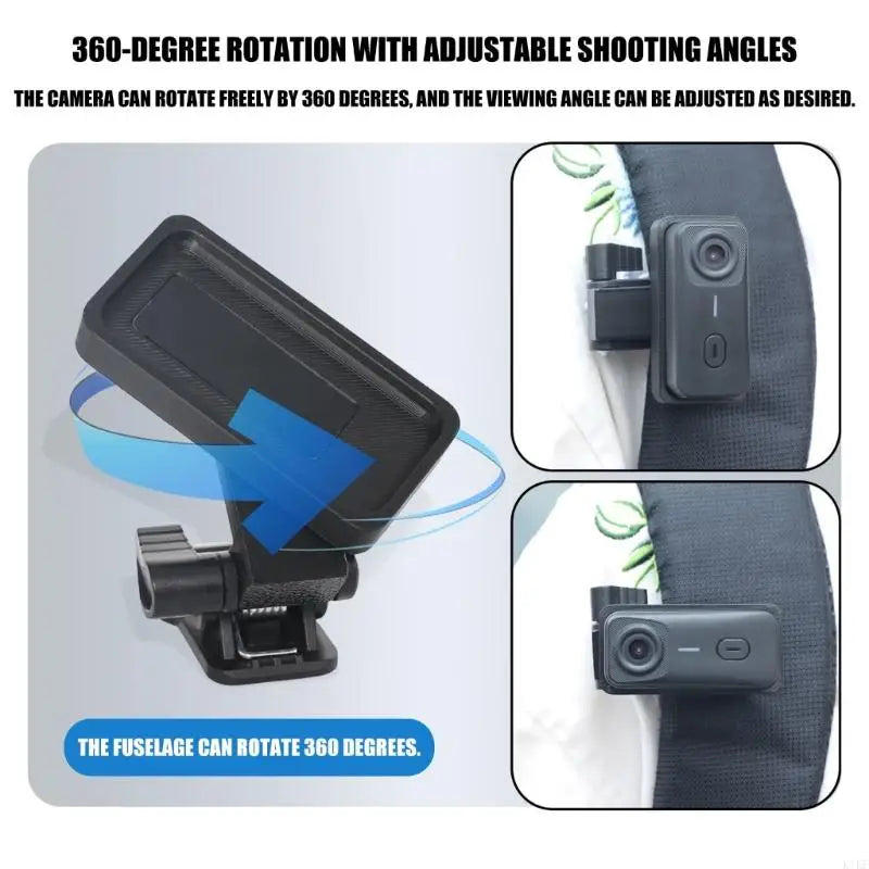 Backpack Clip Clamp Mount 360 Degree Rotation Adapter for Outdoor Photography Action Camera Accessories K1KF Quake