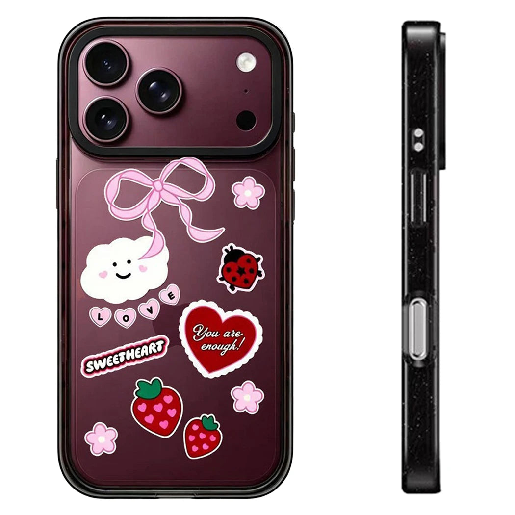 Deserve Love Pattern Impact Black Border Magnetic Case: Compatible with IPhone 18 17 16 15 14 13 Pro Max 18Pro Quake impact (no magsafe) 3 iPhone 14 Pro