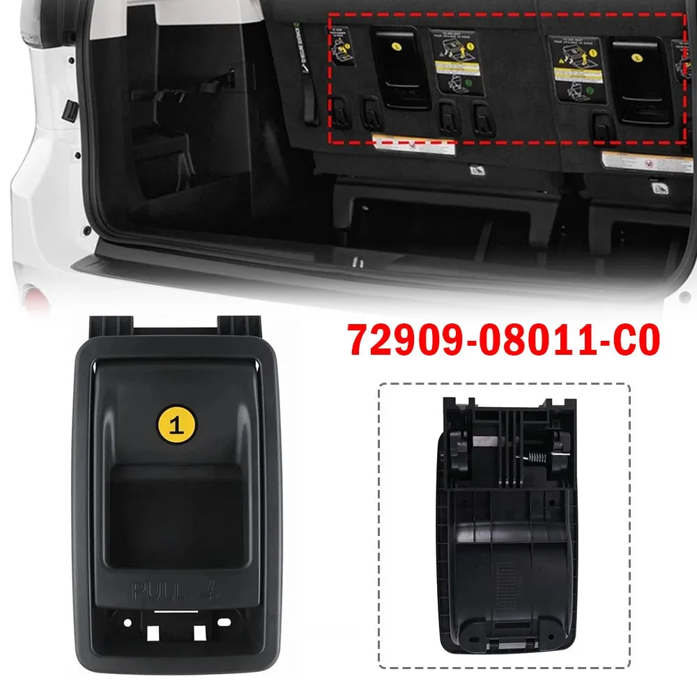 For Toyota Sienna 3.5L 2014-2018 3rd Row Folding Rear Seat Release Latch Handle Seat Fold Lever Part 72909-08011-C0 7290908011C0 Quake Default Title