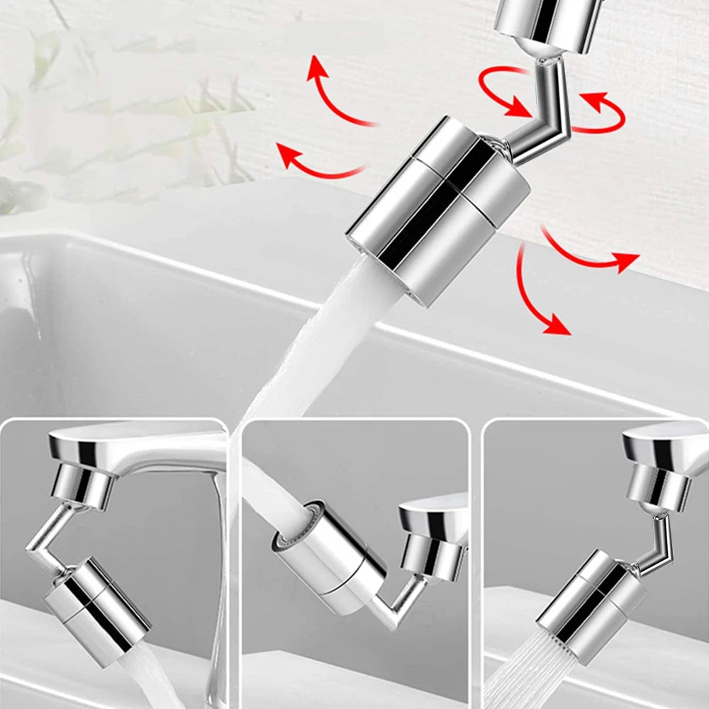 720 Rotatable Tap Aerator Splash-proof Faucet Sprayer Head Water Saving Plastic Splash Tap Head Wash Basin Tap Extender Adapter Quake