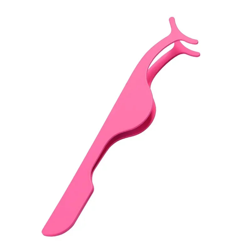 1 Pc False Eyelashes Applicator Fake Eye Lash Makeup Tools TweezerAuxiliary Curler Mink Eyelashes Professional Tweezer Tools Quake M183 Pink