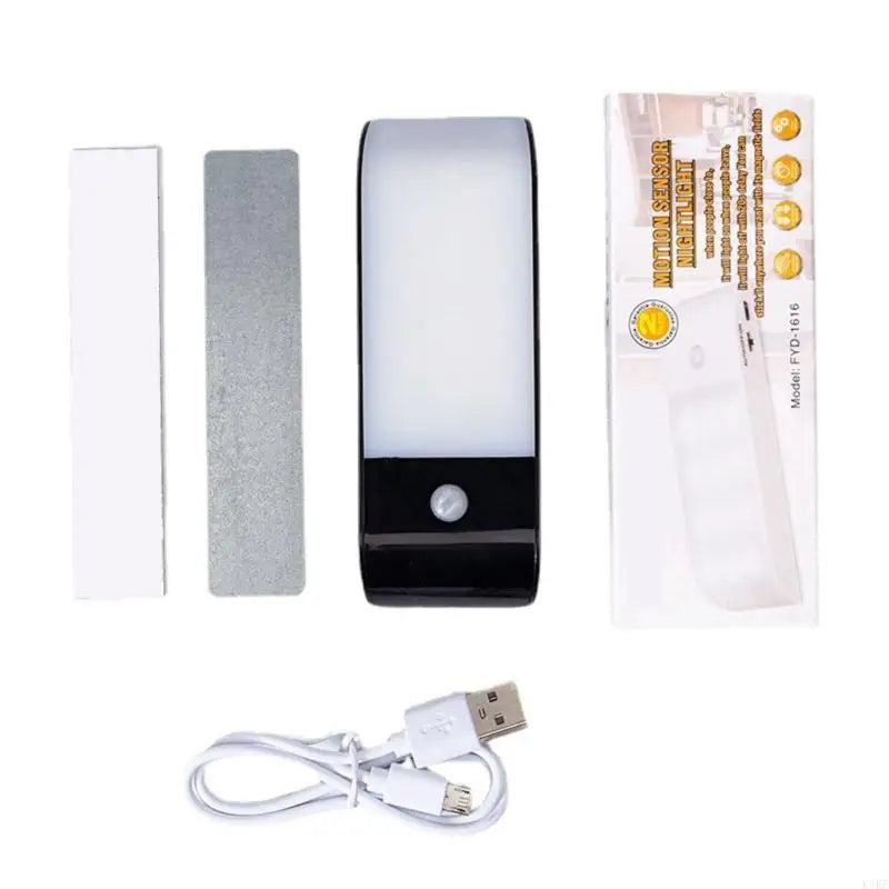 USB Rechargeable Motion Sensing LED Night Light with 5M Detection Ranges Auto On Off LED Night Light for Stairs Bathroom K1KF Quake
