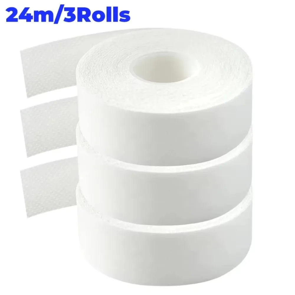 8/80M Collar Anti-dirty Grime Self-adhesive Disposable Cuff Fixing Tape Breathable Sweat-absorbent Tape Quake 3Rolls 24M