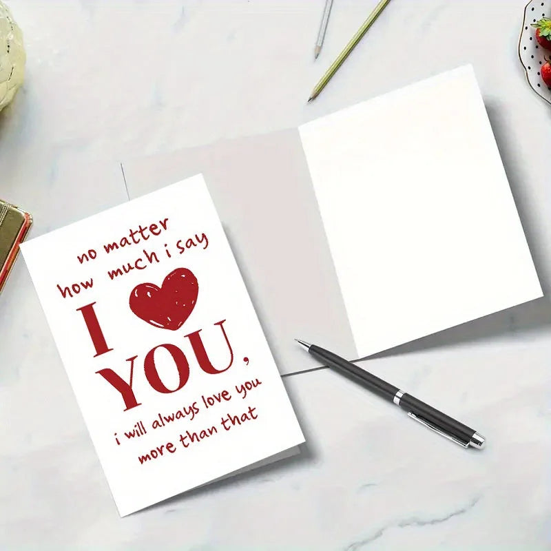 1 set Valentine's Day Greeting Cards Flower Shops Handwritten Flowers Baking Confession Souvenir Cards Instagram Style Quake