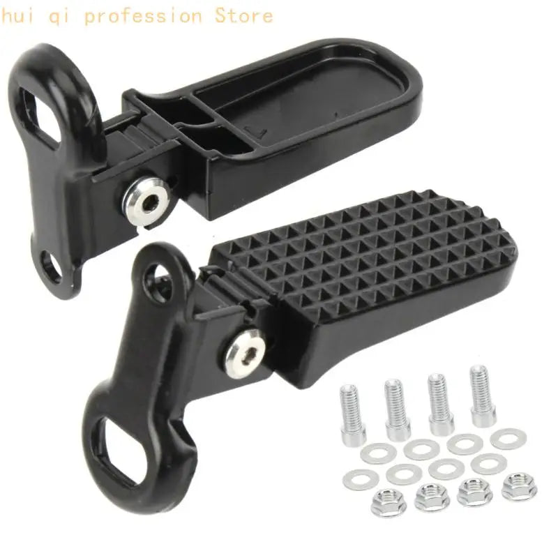 Motorcycle Foot Peg Replacement Pair with Hinged Anti Slip Grip H8WE Quake