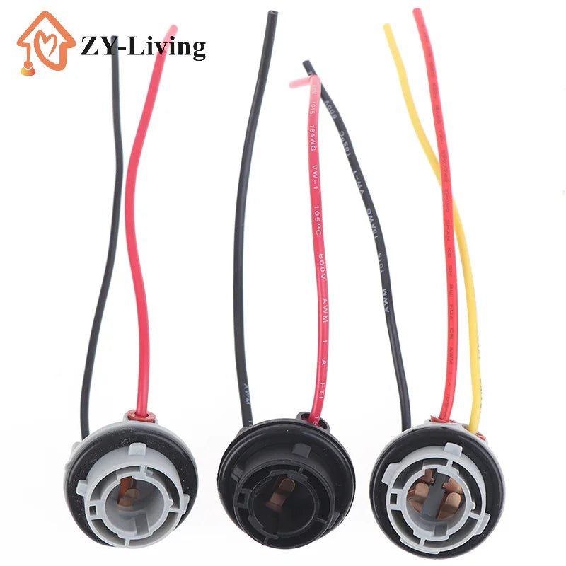 2Pcs 1156 1157 Bulb Socket BAY15D Lamp Holder P21/5W Adapter Base Connector Quake