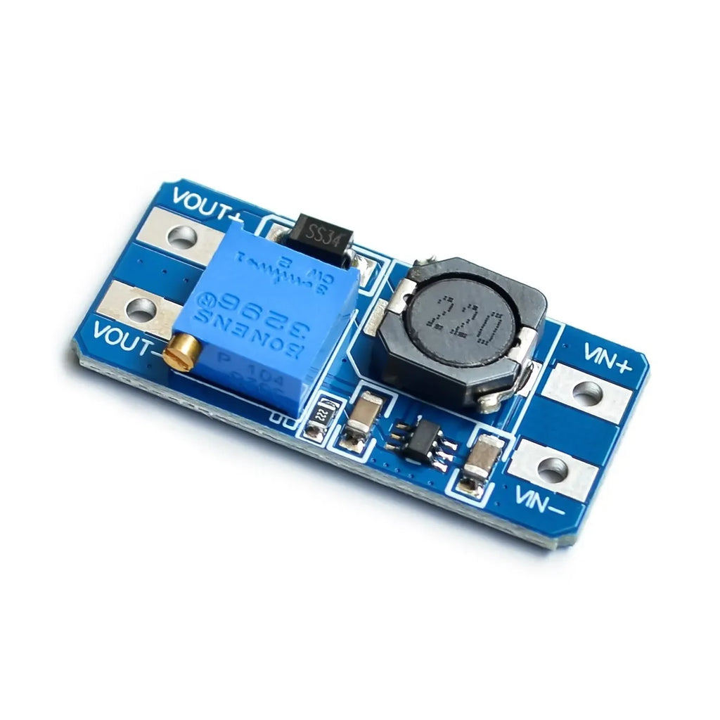 MT3608 DC-DC Adjustable Boost Module 2A Boost Plate Step Up Module with MICRO USB 2V-24V to 5V 9V 12V 28V Quake