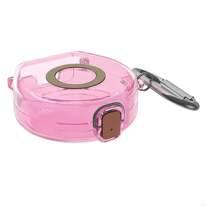 Charging Base Cover Case, Flexible Shell with Carry Clip, Scratch and Dust Care for Desk, Commute, Travel Storage K1KF Quake transparent pink CN