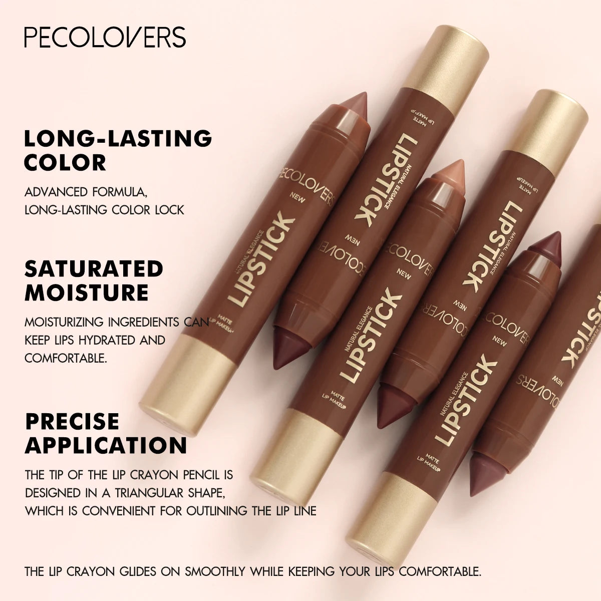 2In1 Matte Lipstick Pencil Waterproof Long Lasting Lip Brown Velvet Lip Liner Pen Lips Makeup Women Cosmetics Quake