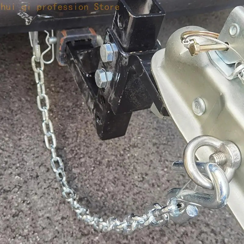 Vehicle Transport Tow Chain 1 Meter Coated Metal Safety Chain with Hook for Trailer Towing, Backup Connection and Storage Quake