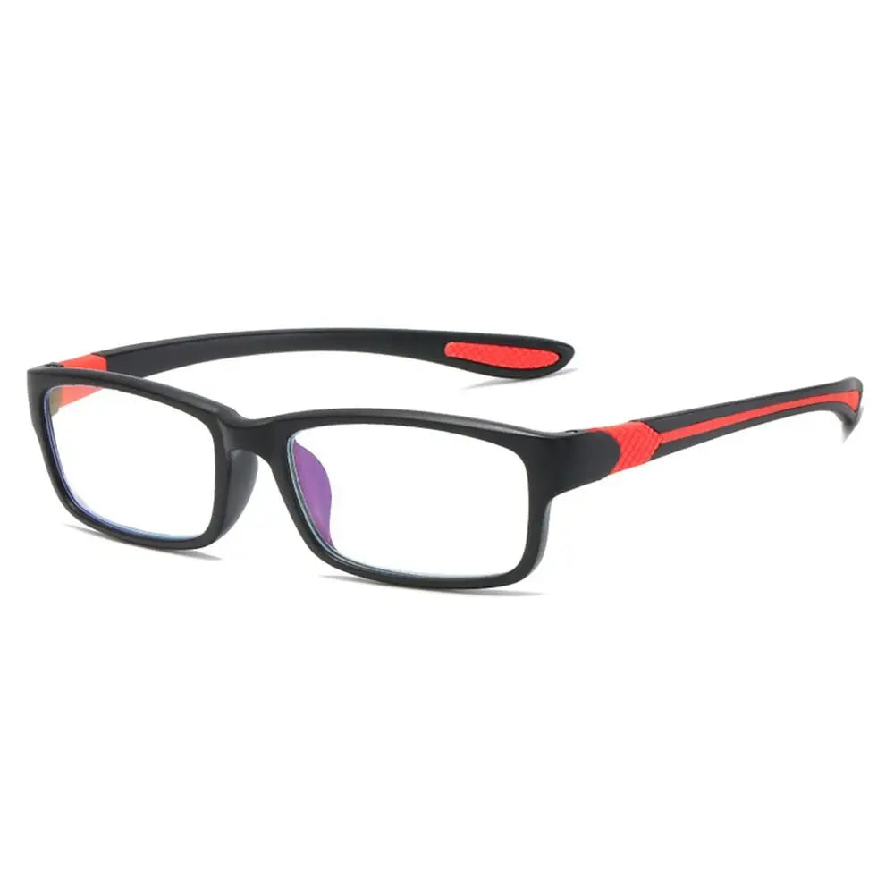 Flexible TR90 Sports Reading Glasses for Men Women Office Anti Blue Light Readers Eyewear Eye Protection Presbyopia Eyeglasses Quake Red +250