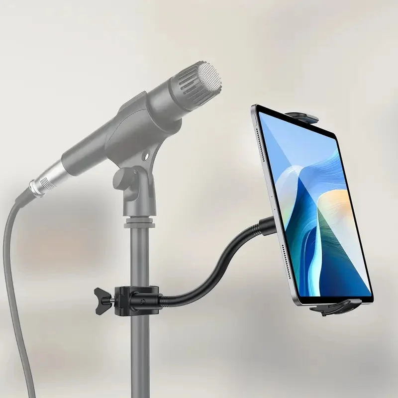 New Tablet Holder Phone Holder for Microphone Stand,Mic Music Stand Tablet Holder for Pad,Universal Phone Tablet Mic Stand Mount Quake