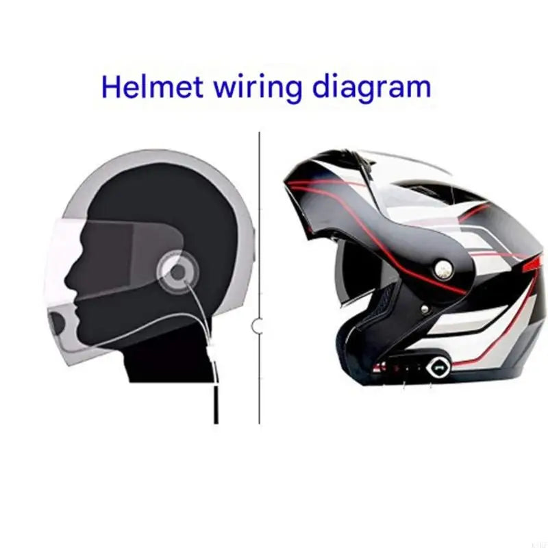 Helmet Single Speaker Earphone, 3.5mm 1m Cable, Ear Pocket Fit, Route Voice, Music and Call Sound for Road Use K1KF Quake