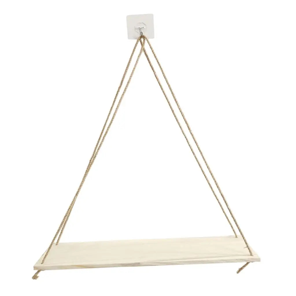 Hanging Wall Shelf, Wooden Hanging Window Floating Shelves for Bathroom Bedroom Jute Rope Farmhouse Storage Organizer Rack Quake LDarkWood