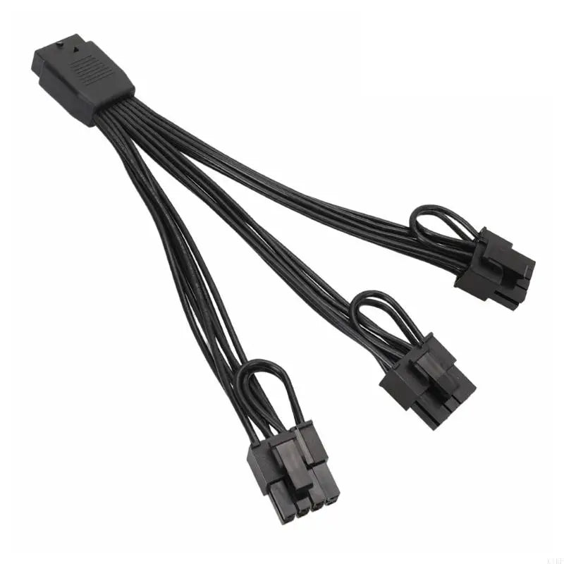 PCIe 5.0 GPU Power Cable 16 Pin to 3x8 Pin 18AWG Black for PC Building K1KF Quake