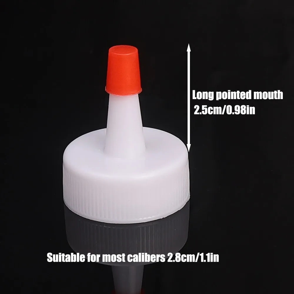 10pcs 28mm Bottle Cap Tip Conversion Head Plastic Red Bottle sealing cap Universal Leak Proof Squeeze Bottles Replacement Caps Quake