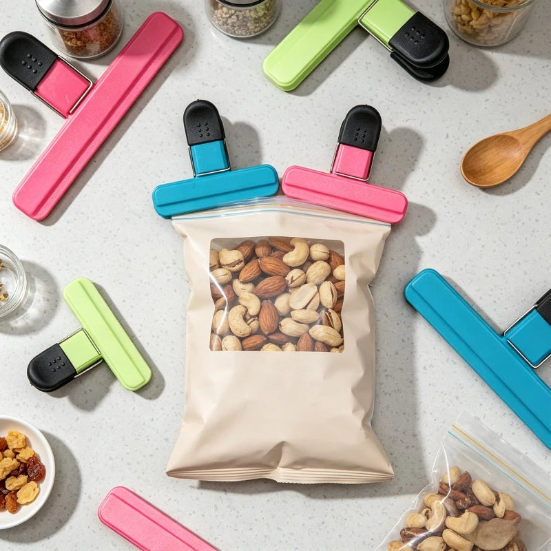 T Shape Food Sealing Clips Moisture Proof Snack Bag Clips Multifunctional Kitchen Plastic Bag Sealer for Chips Tea Food Storage Quake