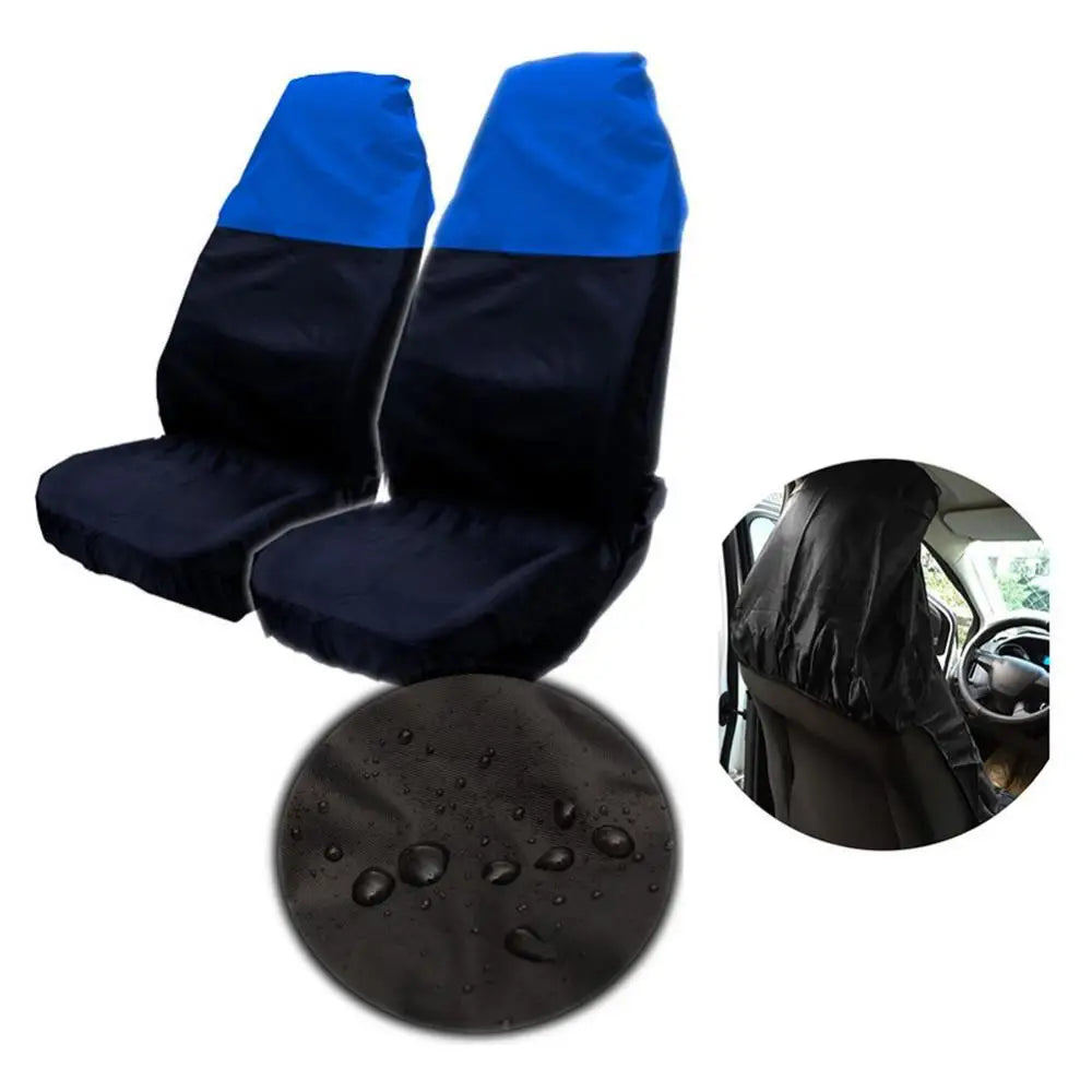 Seat Cover Waterproof 2Pcs Universal Car Auto Van Heavy Duty Protector Case Quake