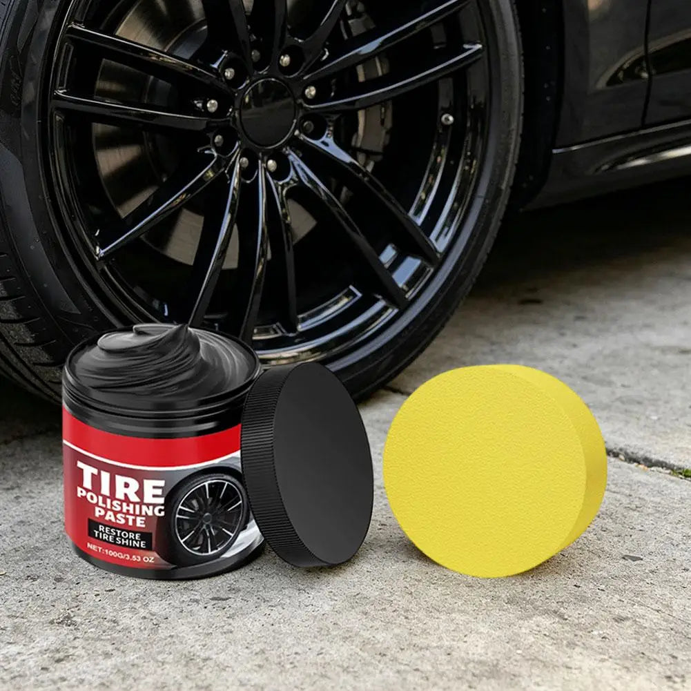 Car Tire Refurbishing Paste Tire Shine Polish Cream Long Lasting Protection Anti Aging Care for Rubber Wheel Maintenance Quake