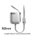 240W PD Retractable USB C Cable Single Core Fast Charging Cord Portable Tangle-Free Travel Business Office Safe Stable Charging Quake White