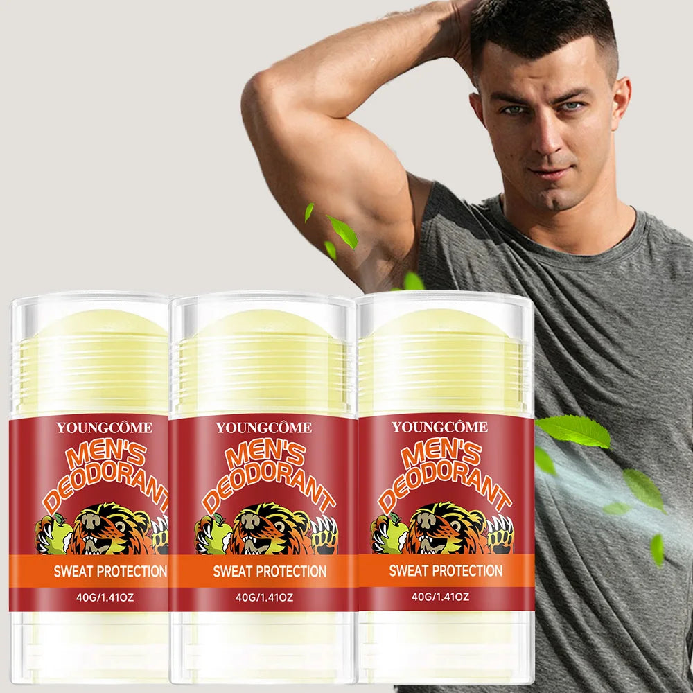Men's Deodorant Stick Anti Sweating Keep Drying Lasting Fragrance Remove Armpit Odor Underarm Refresh Sticks Fade Body Odor Quake