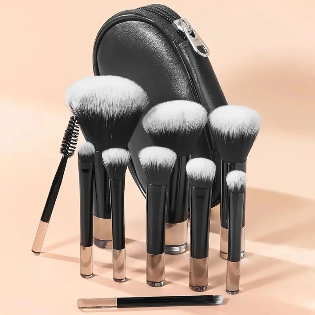 10 Pcs Mini Makeup Brush Set Travel Makeup Brushes Quake