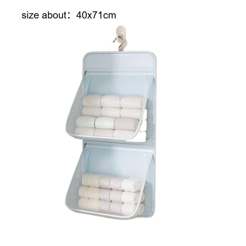 1pc Zipper Underwear Storage Bag Dormitory Wardrobe Organizer for Bra Socks Multifunctional Clothes Sorting Storage Pouch Quake