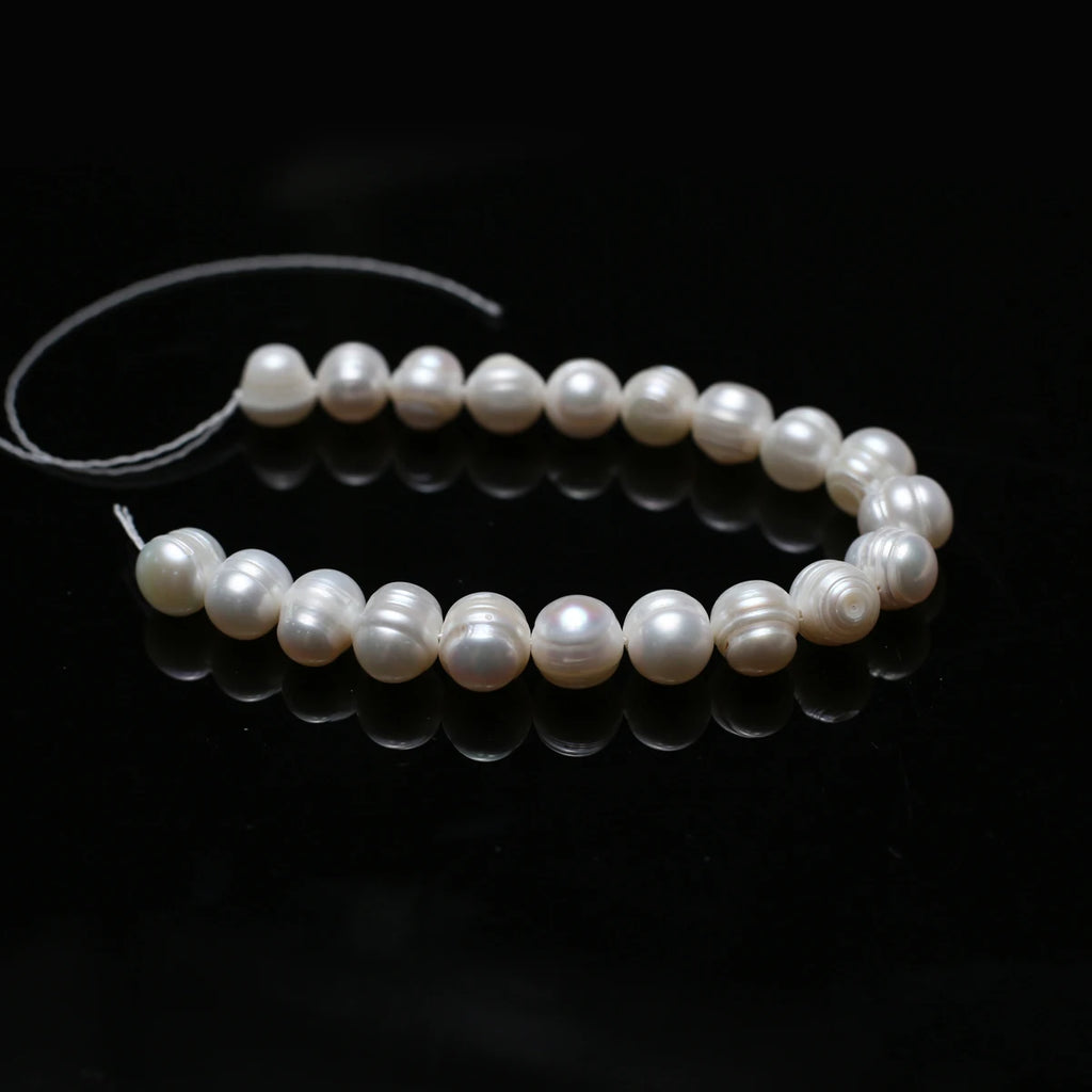 Threaded Pearl Natural Freshwater Pearl For Jewelry Making DIY Necklace Earrings Bracelet Accessory Length 18cm Quake