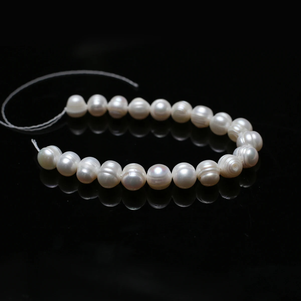 Threaded Pearl Natural Freshwater Pearl For Jewelry Making DIY Necklace Earrings Bracelet Accessory Length 18cm Quake