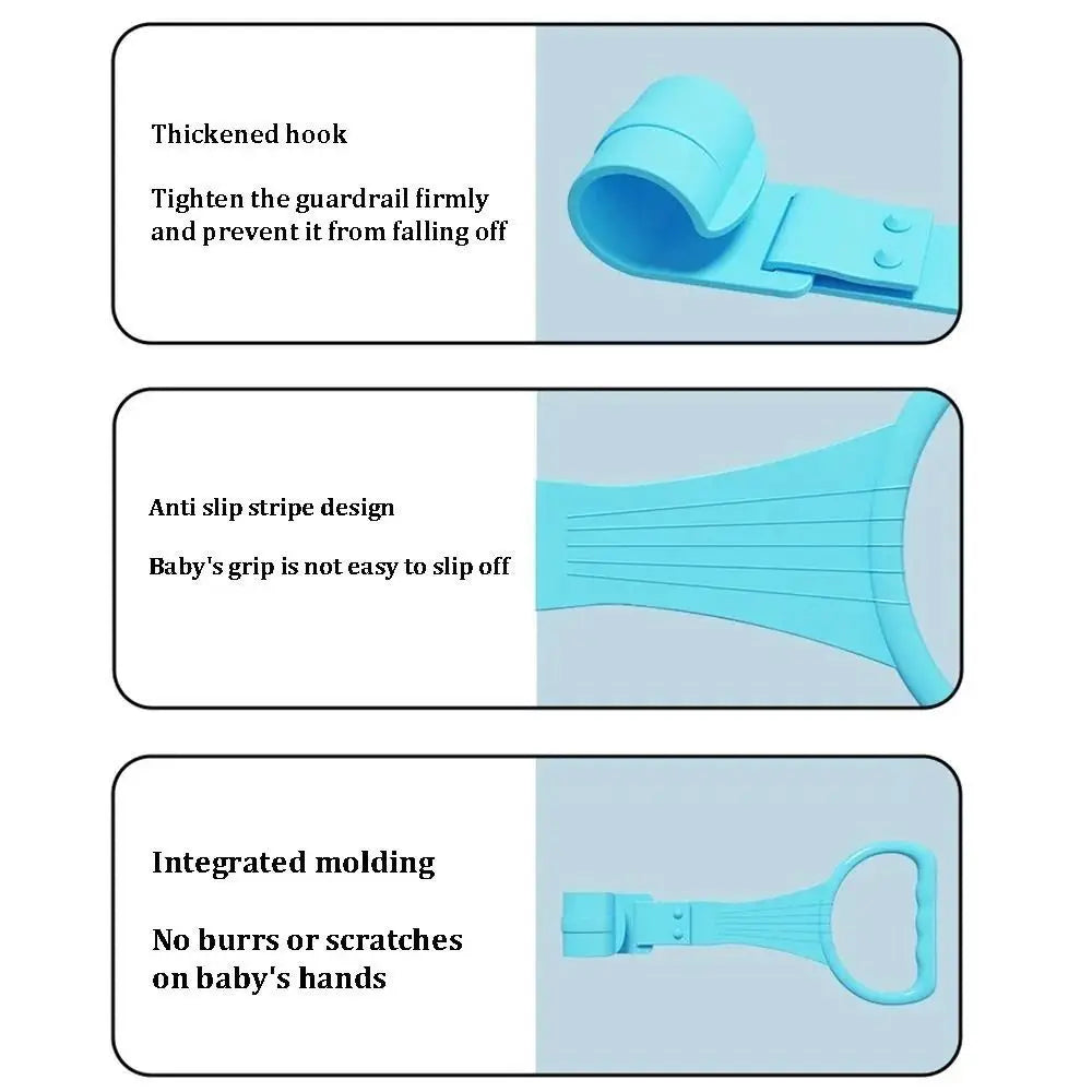Portable Plastic Pull Ring Light Weight Candy Color Baby Crib Ring Baby Learn To Stand Hand Pull Ring Baby Quake