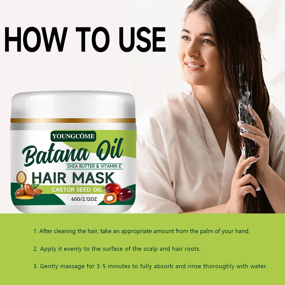 Batana Rosemary Hair Care Hair Mask Nourish Moisturize Improve Hair Quality Reduct Hair Loss Prevent Repair Revitalize Hair Care Quake