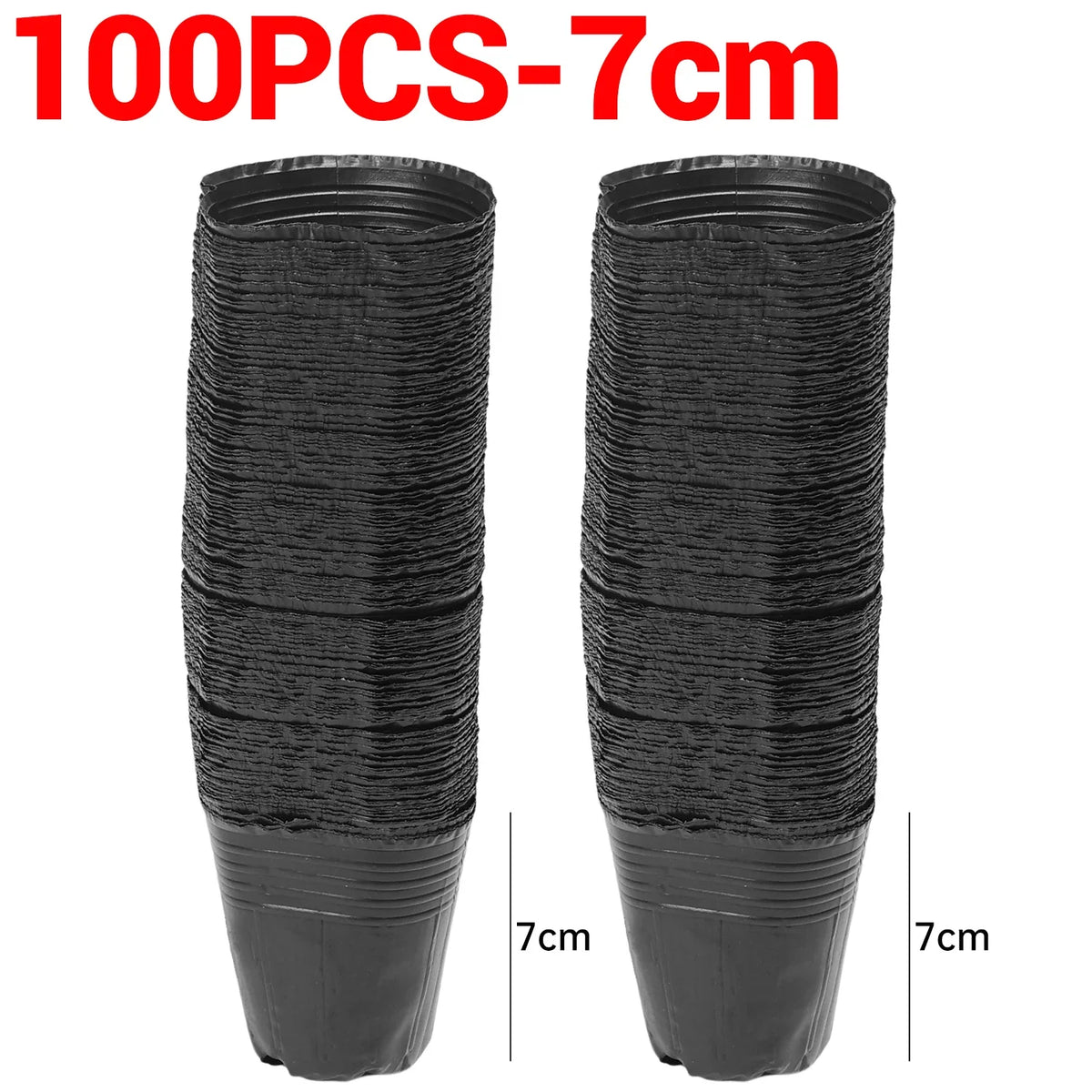 100/50PCS Thickened Seedling Bag with Holes Plastic Flowerpot Flower Plant Breathable Container Garden Vegetable Planting Pots Quake 100PCS-7cm