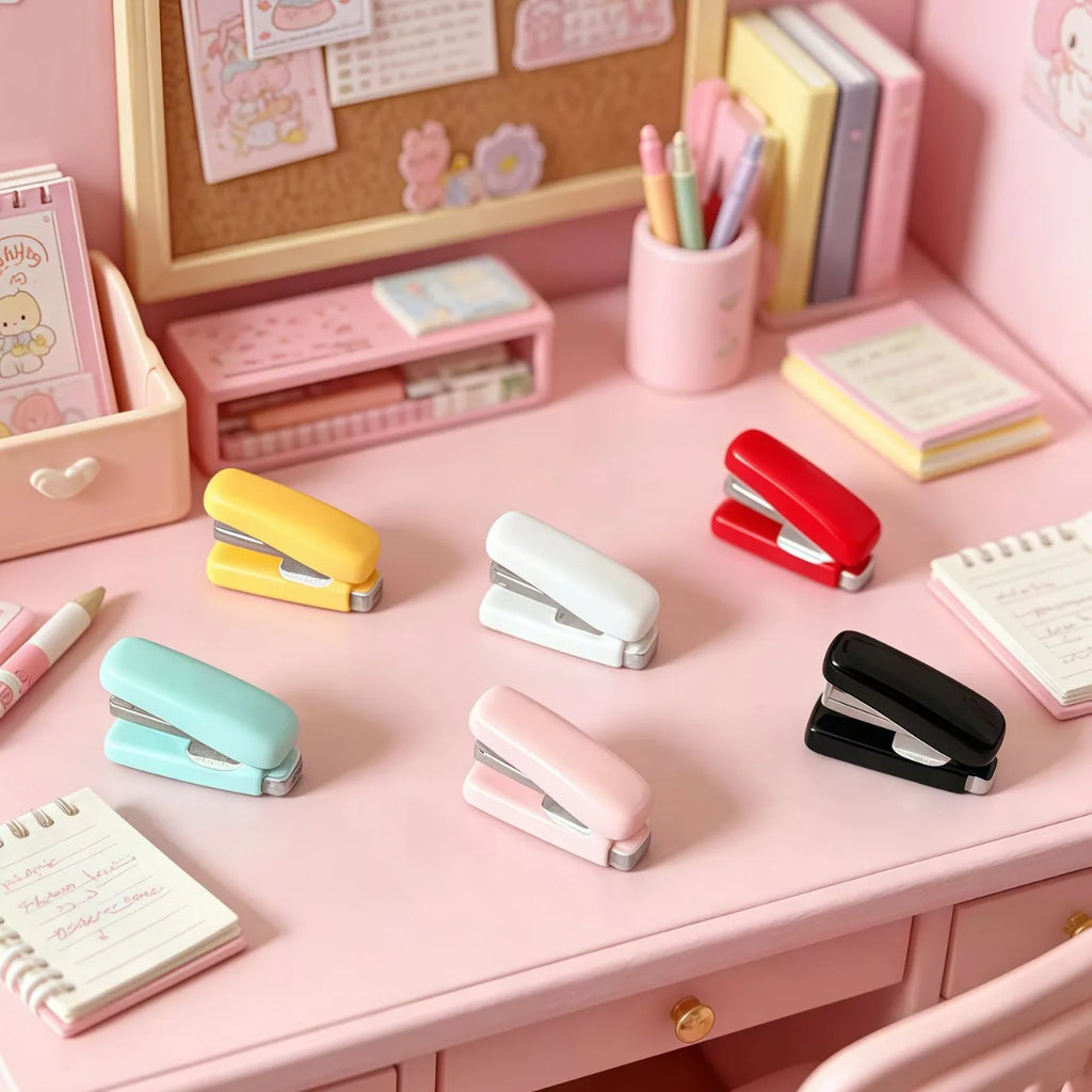 20Pcs Cute Dollhouse Miniature Resin Stapler Model Simulation Classroom Accessories Dollhouse Decor Stationery Children's Toys Quake random mixed