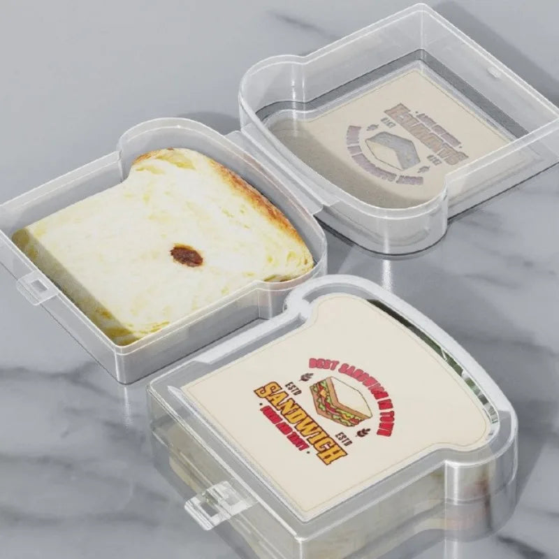 Toast Shaped Lunch Box Sandwich Container Leakproof Bento School Office Picnic Lunch Box for Kids Food Storage Containers Quake