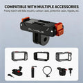 Quick Release Camera Mount Base with Top Dock Two-Prongs Mounting for ACTION 6/4/3 and Grip Pad Surfaces for and K1KF Quake CN