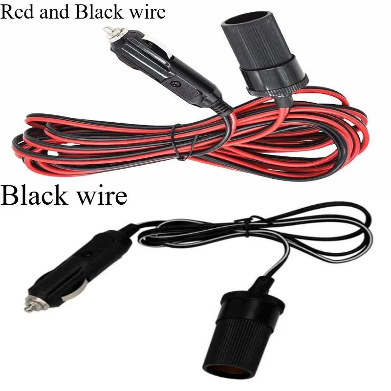 12V 16AWG Cigarette Lighter Extension Cable Adapter Replacement Parts Durable Professional Wear Resistant Accessories Quake