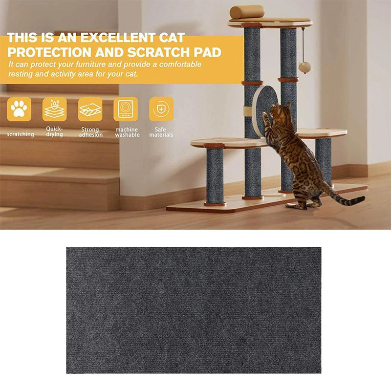 Trimmable Self-Adhesive Cat Scratch Mat – Protect Your Furniture and Walls from Scratching with This Easy-to-Use Solution Quake