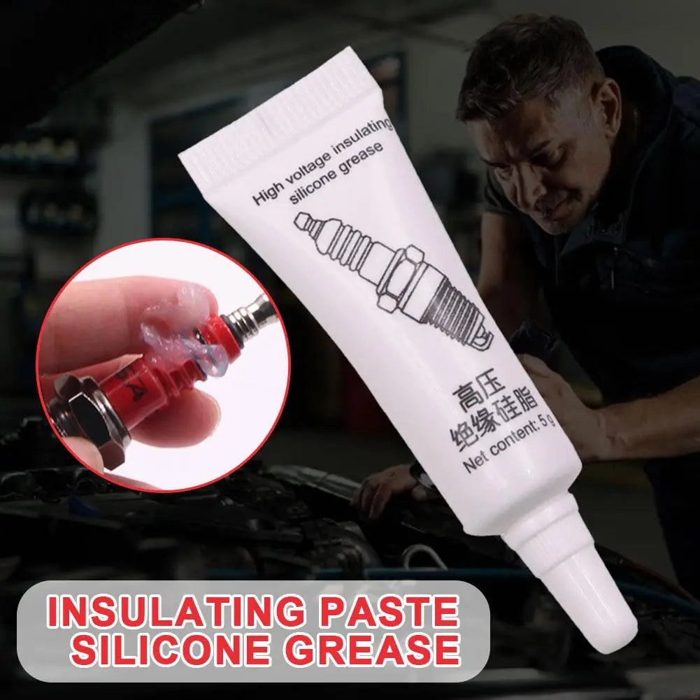 Car Spark Plug Insulating Grease High Voltage Insulating Ignition Coil Silicone Grease Temperature Corrosion Resistance Quake