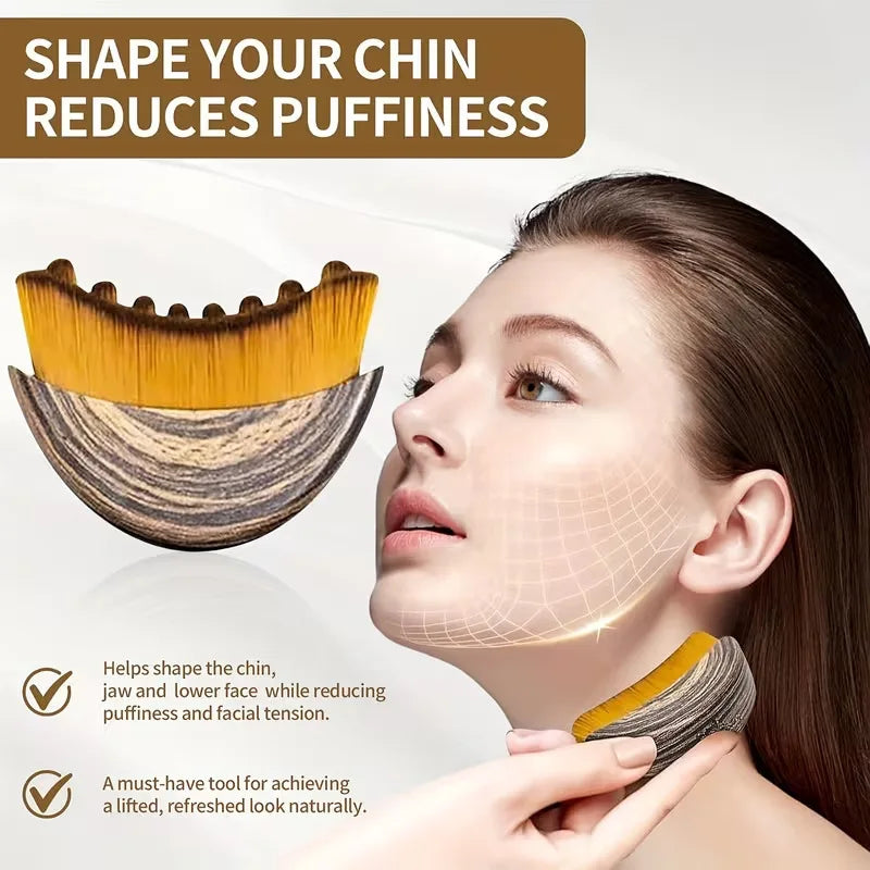 Facial Contouring Lymphatic Drainage Dry Brushing Tool for Jawline Sculpting Facial Massager Party Stage Makeup Skin Care Quake