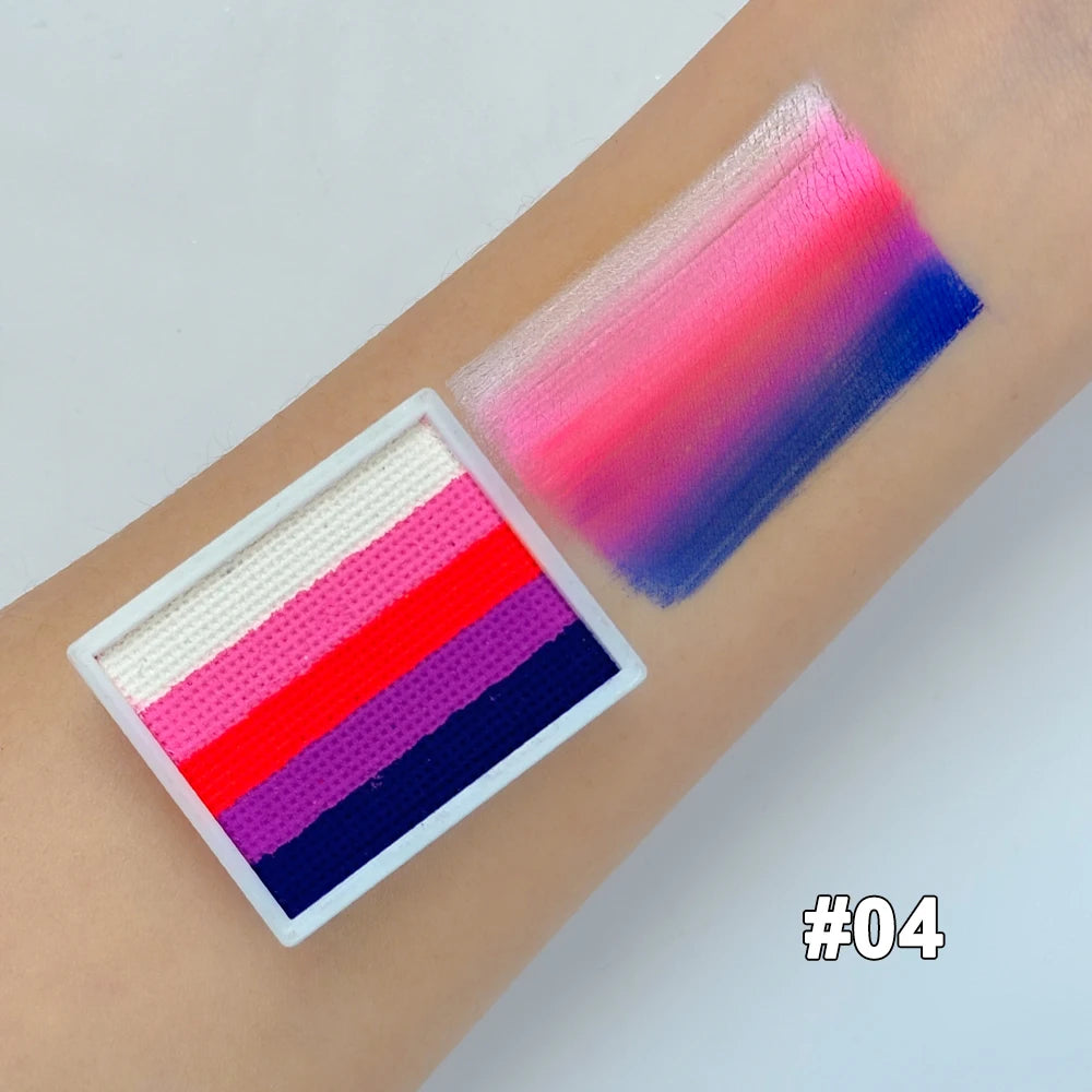 8G 12 Color Water Monochromatic Face Body Painting Palette Festive Washable face and body paint Makeup Costume Body Partie Quake 04
