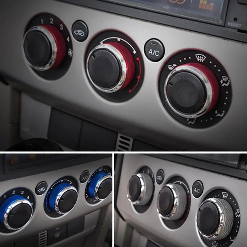 3pcs/set Colors Car Air Conditioning heat control Switch knob button AC Knob for Focus 2 3 car styling Accessories Quake