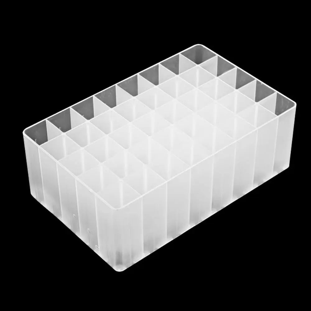 Simple 12/30/40 Slots Pen Holder Large-capacity Multifunctional Brush Pen Storage Rack Make-up Brush Stand Quake White-40 Slots